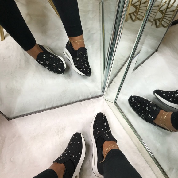 Slip On Embellished Sneakers in Black - Picture 7 of 8